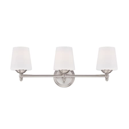 Designers Fountain Darcy 3-Light Brushed Nickel Vanity Light 15006-3B-35